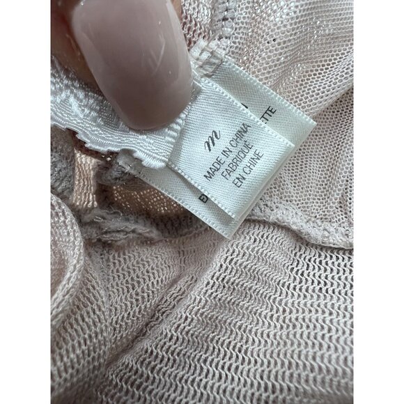 Vintage Anthropologie Eloise Beige Lace Crochet Trim Camisole Nighty Slip Dress - Picture 10 of 13